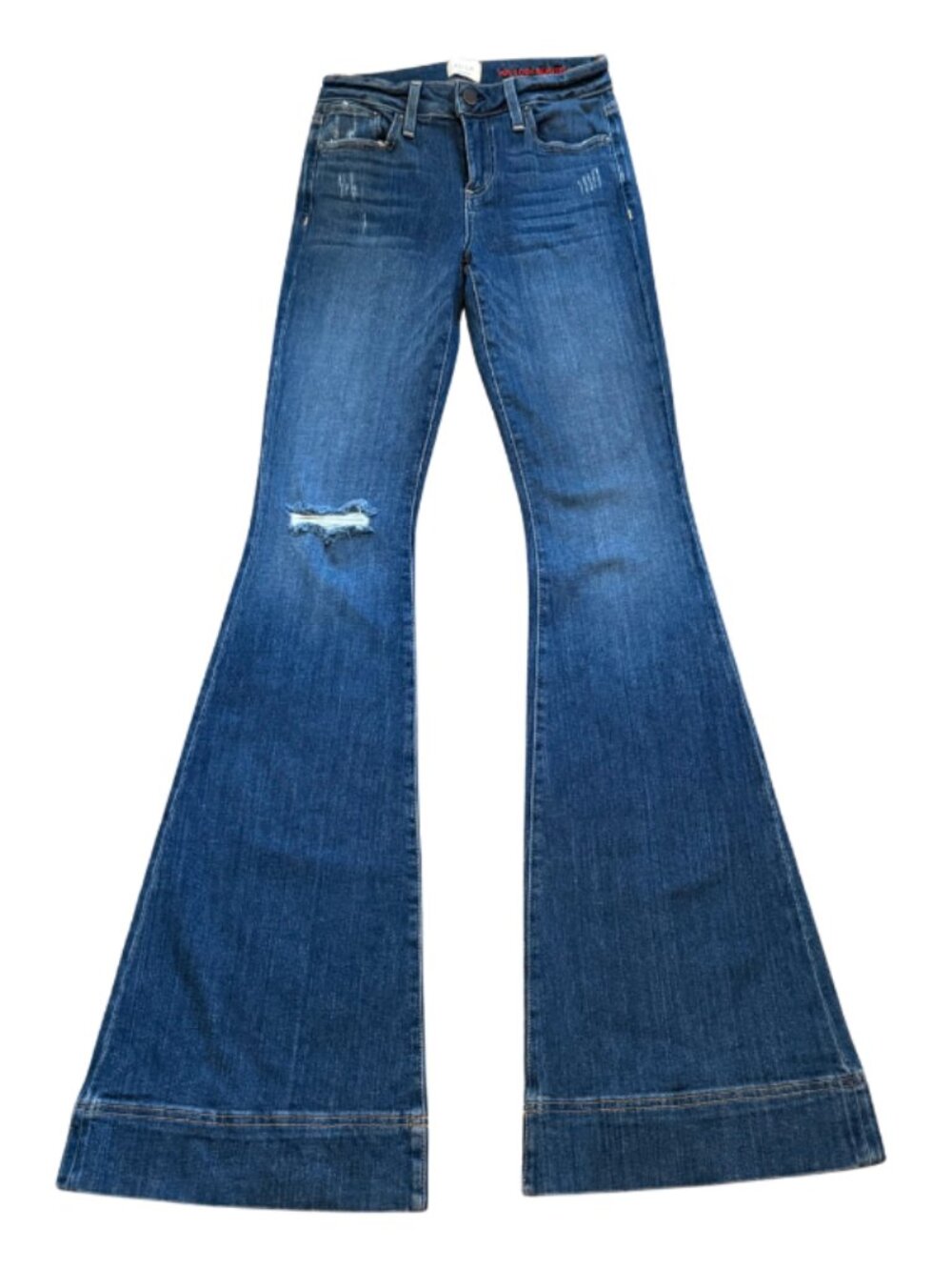 Alice + Olivia Low Rise Bell Bottom Flare Jeans Blue Size 26 - Picture 1 of 6